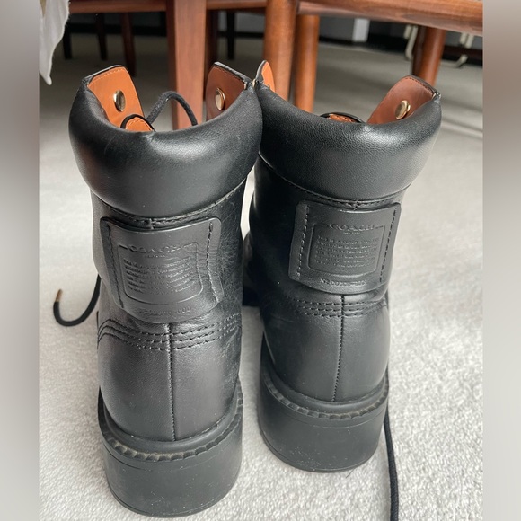 Coach Latimer black combat boot Sz. 7 - Picture 3 of 6